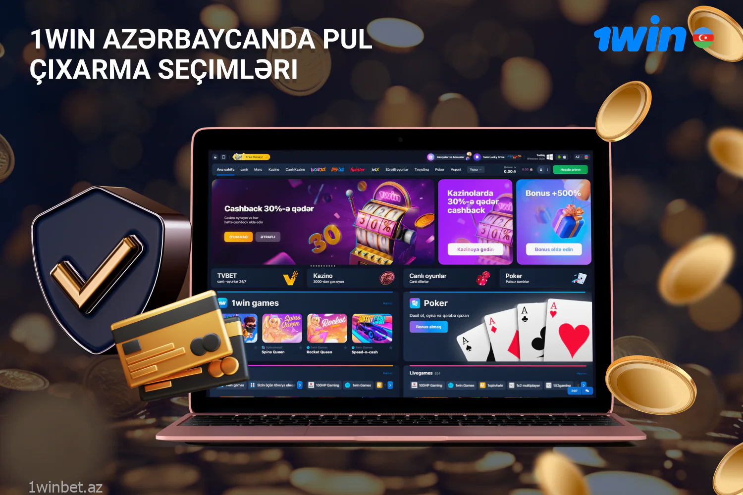 1win saytından vəsait çıxarmaq üçün azərbaycanlı oyunçular bir neçə ödəniş variantından istifadə edə bilərlər