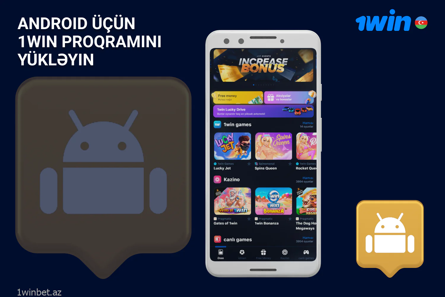 1win Apk Azərbaycan mobil proqramını Android-də rəsmi internet saytından tamamilə pulsuz yükləyə bilərsiniz