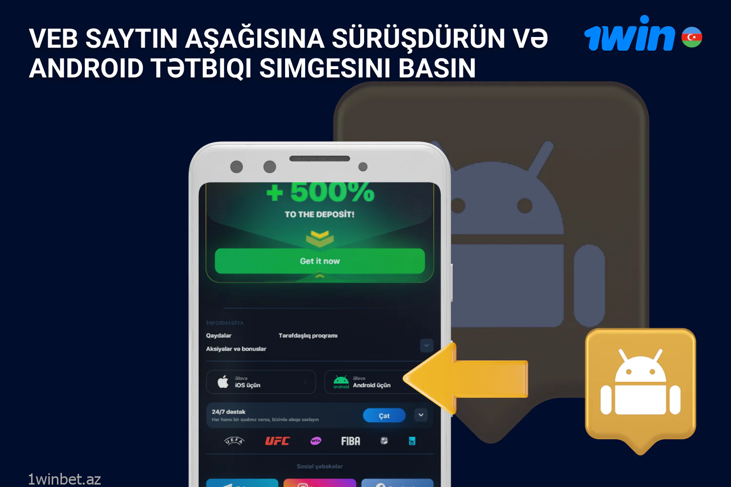 Azərbaycandan olan istifadəçilər 1win Android-in ən son versiyasını yükləyə bilərlər