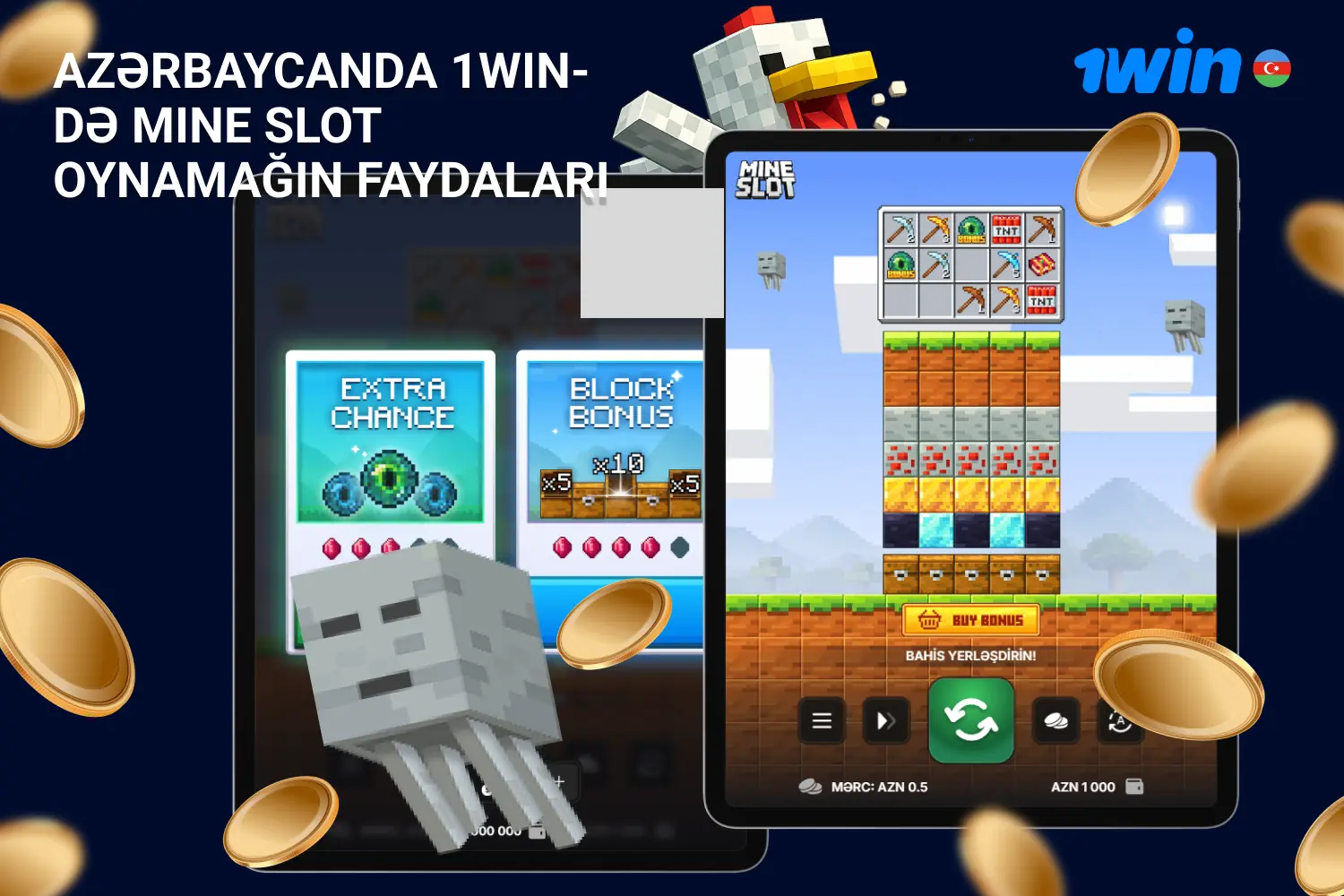 Azərbaycan ərazisində yaşayan oyunçular üçün 1win saytında Mine Slot oyunu müxtəlif üstünlüklər təqdim edir