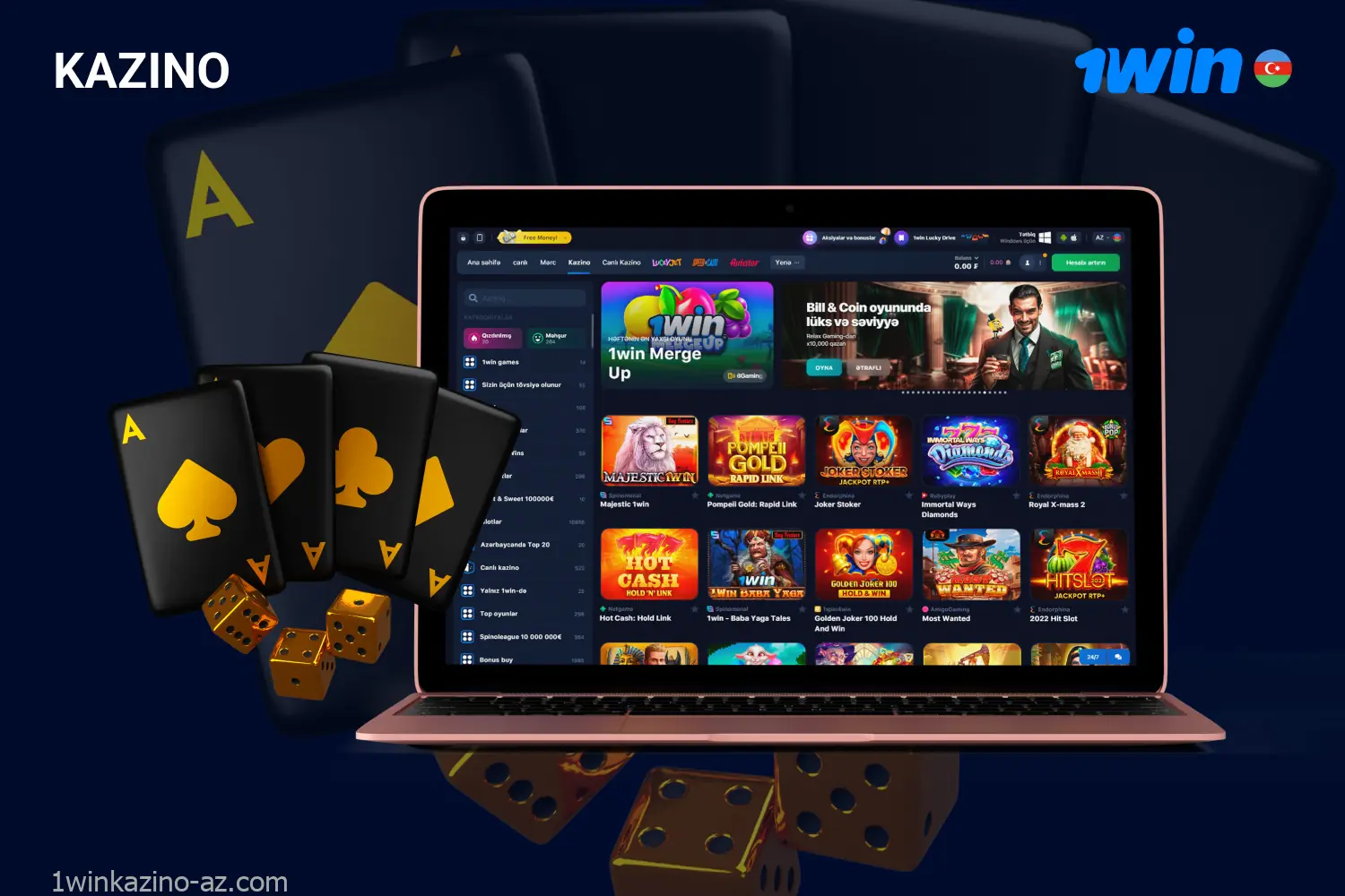 Azərbaycanlı oyunçular 1win onlayn kazinoda müxtəlif oyunlar oynaya bilərlər